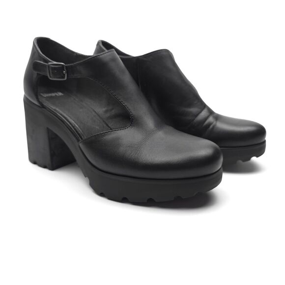 CAMPER Anouk Lug Sole Platform Dark Academia Preppy Grunge 90s Y2k Black Leather - Picture 5 of 10